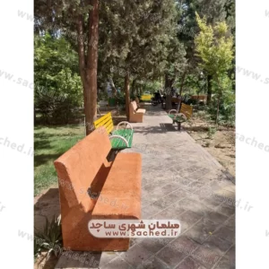قیمت نیمکت بتنی پشتی دار و سنگی خودرنگ